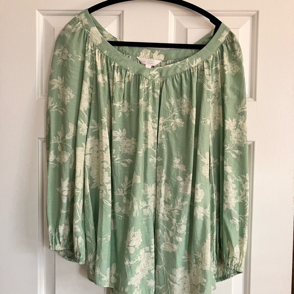 Floral Green Women's Top